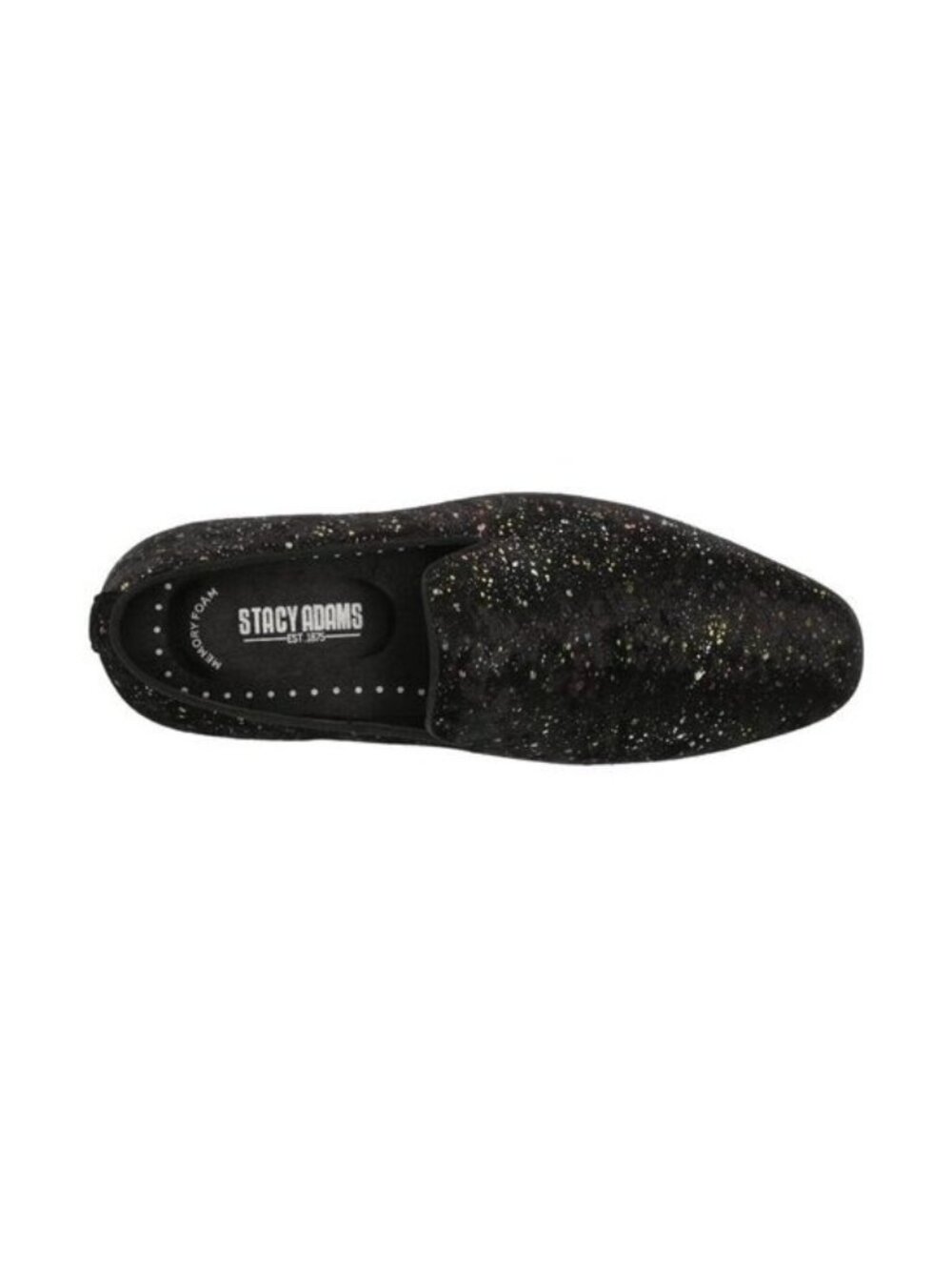 New Stacy Adams Stellar Black Glitter Slip-On Loafers Men’s - Picture 5 of 8